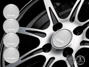 Saab Decalcomania Cerchio Edizione Adesivo Logo Silicone